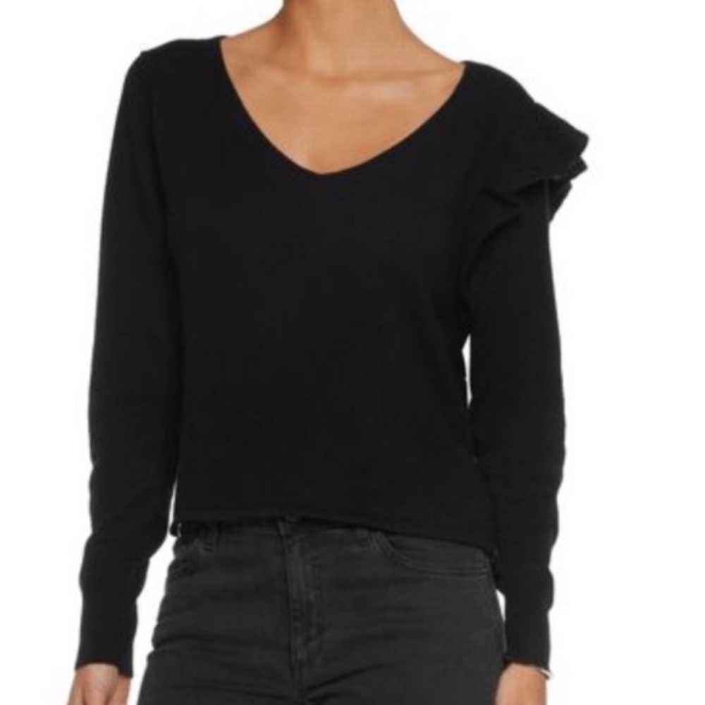 JOHN AND JENN Allegra Ruffle Sweater